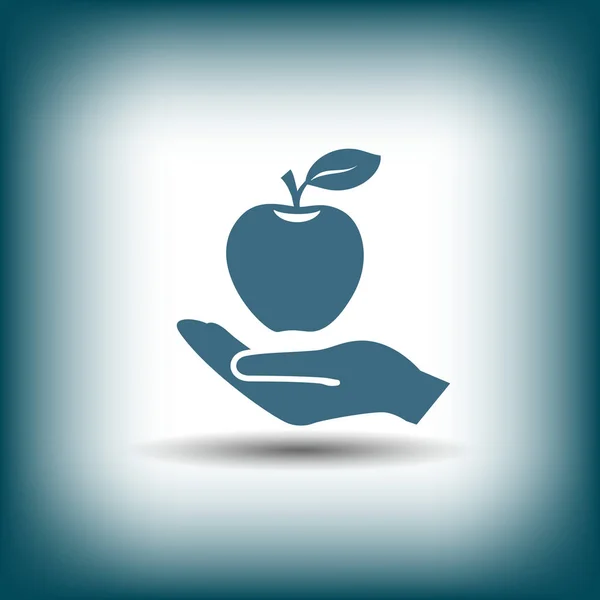 Design of apple icon — Stock Vector
