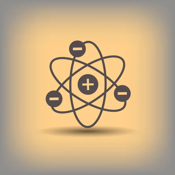 Pictograph of atom icon — Stock Vector