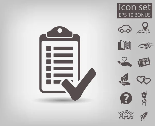 Lista de verificación icono simple — Archivo Imágenes Vectoriales