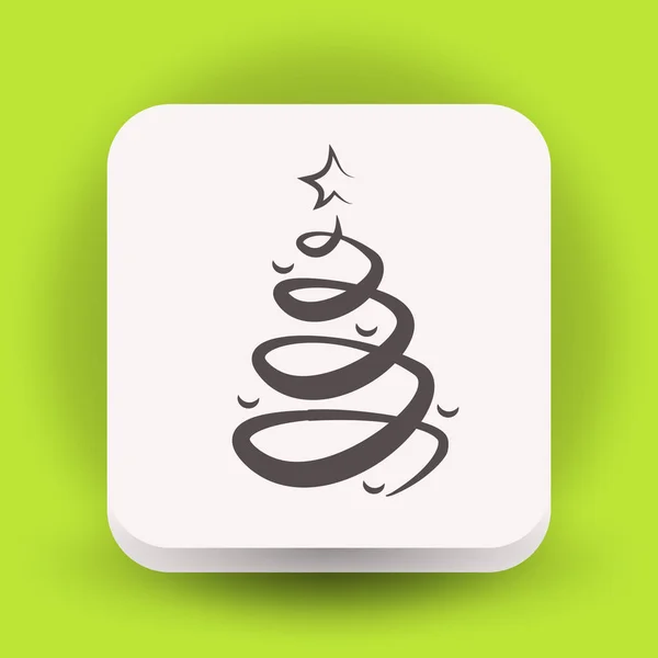 Pictograph van kerstboom — Stockvector