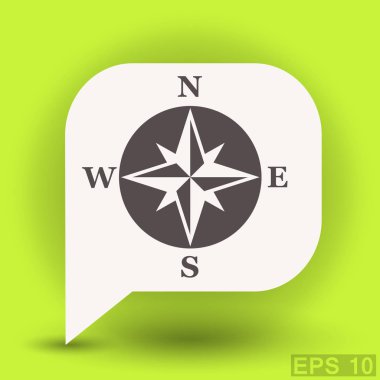 compass icon, navigation concept clipart