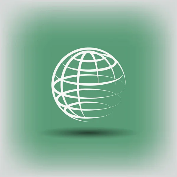 Icône Globe simple — Image vectorielle