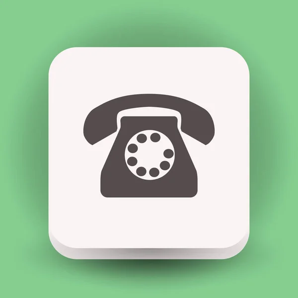 Old telephone icon — Stock Vector