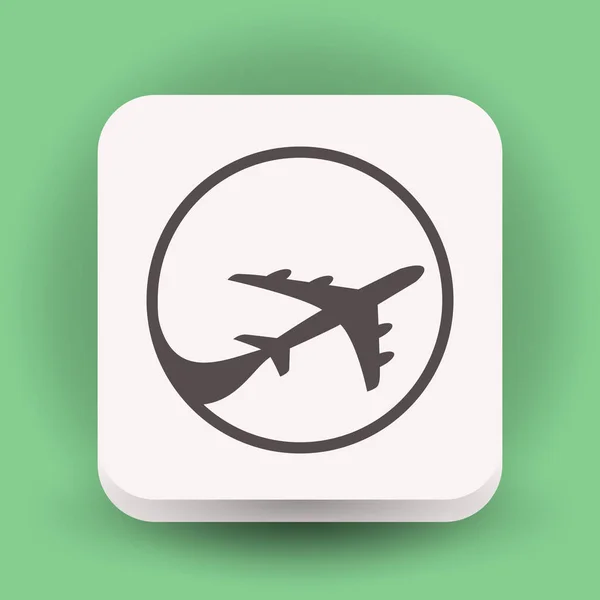 Ícone de avião simples —  Vetores de Stock