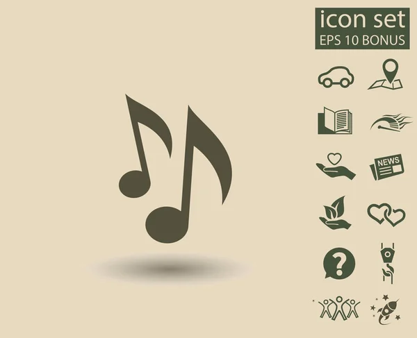 Music notes icon — стоковый вектор