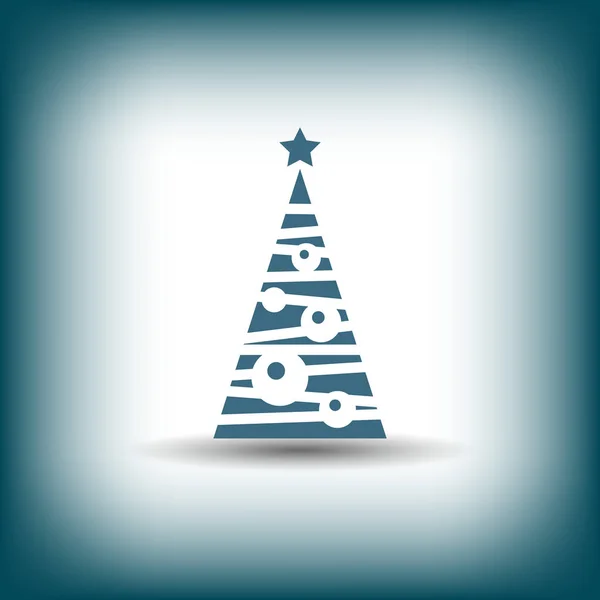 Ikona vánočního stromu — Stockový vektor