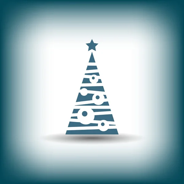 Pictograph van kerstboom — Stockvector