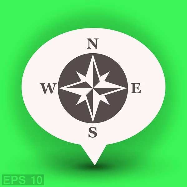 Compass icon, navigation concept — Stock Vector