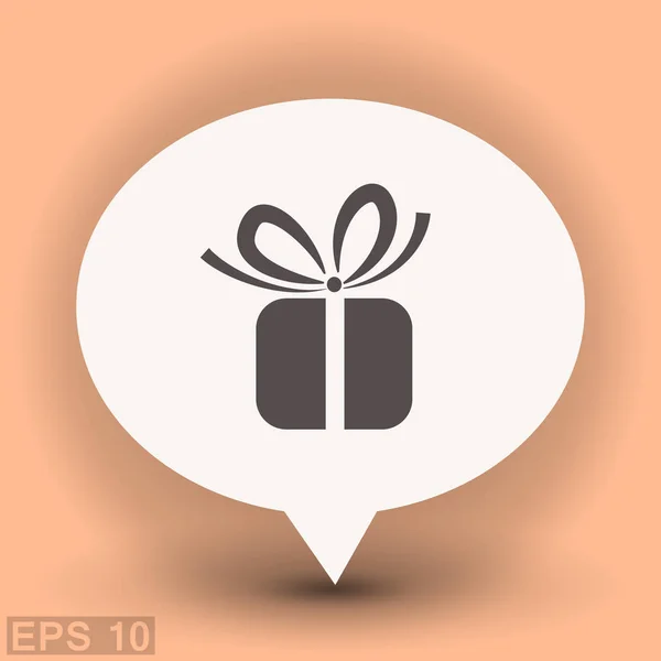 Dialog bubble with gift icon — Stock Vector