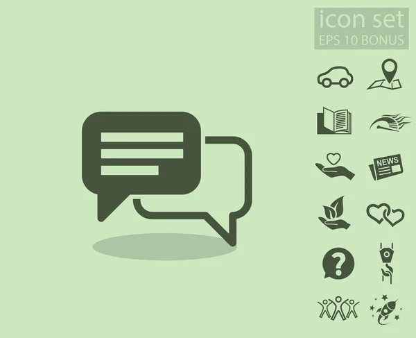 Icon of message or chat — Stock Vector