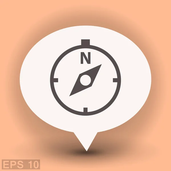 Kompass-Symbol, Navigationskonzept — Stockvektor