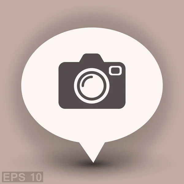 Pictografía de la cámara fotográfica — Vector de stock