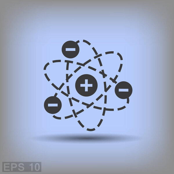 Pictograph of atom icon