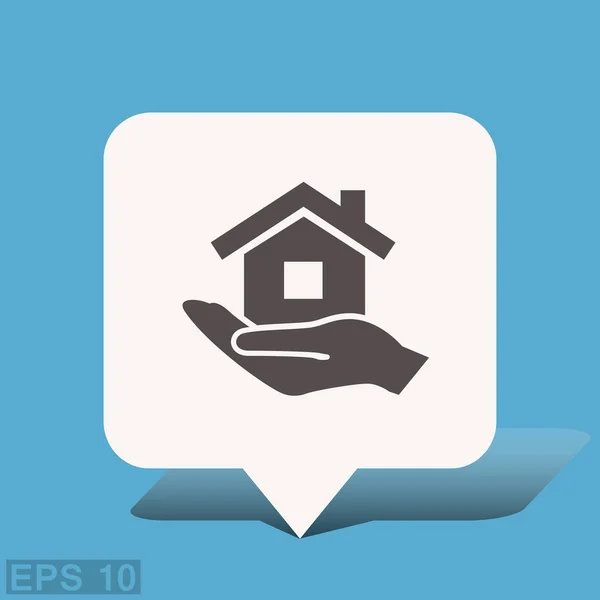 Pictogramme de l'icône de la maison — Image vectorielle