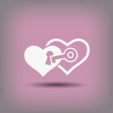 kalp ile anahtar simgesi