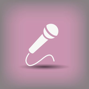 Mikrofon simgesi. Gösterim amacıyla tasarım. 