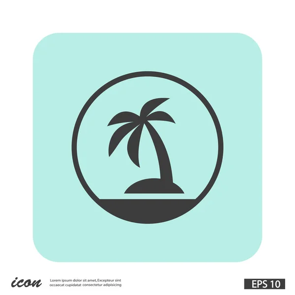 Pictograph of island icon — Stock Vector