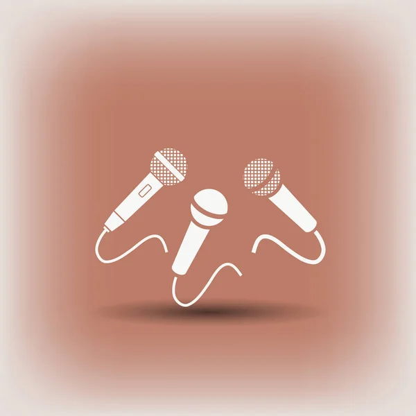 Ícone de microfones. ilustração para o projeto —  Vetores de Stock