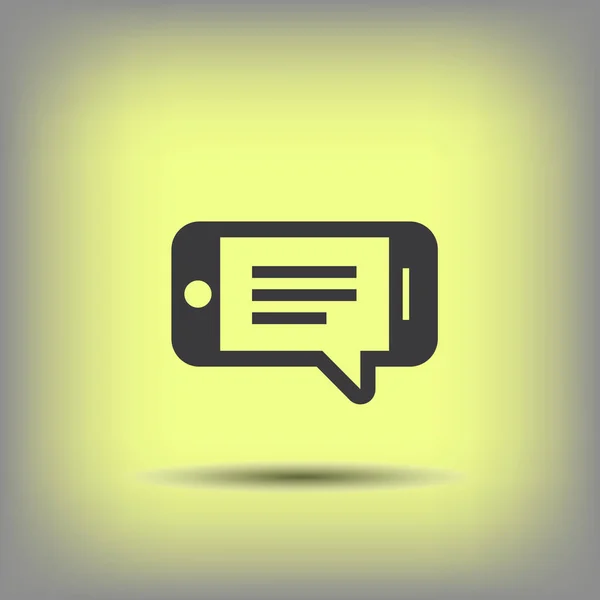 Pictograma de mensagem ou bate-papo no smartphone —  Vetores de Stock