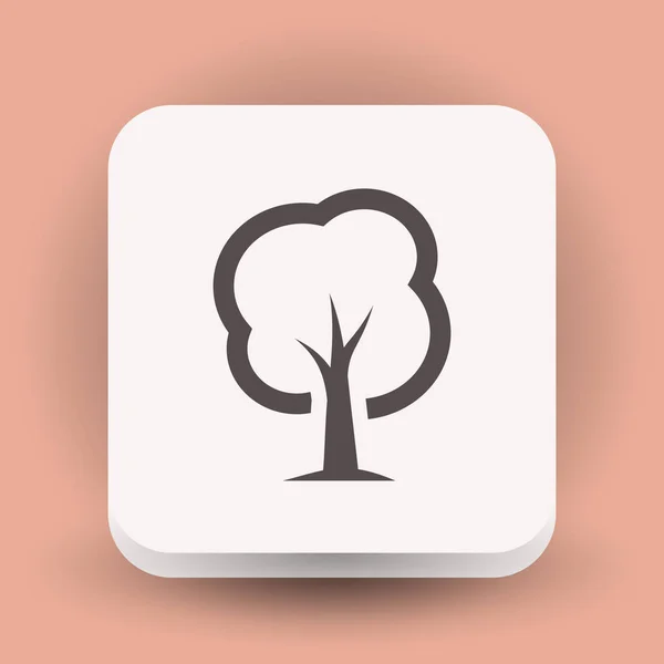 Pittogramma dell'albero. illustrazione per il design — Vettoriale Stock