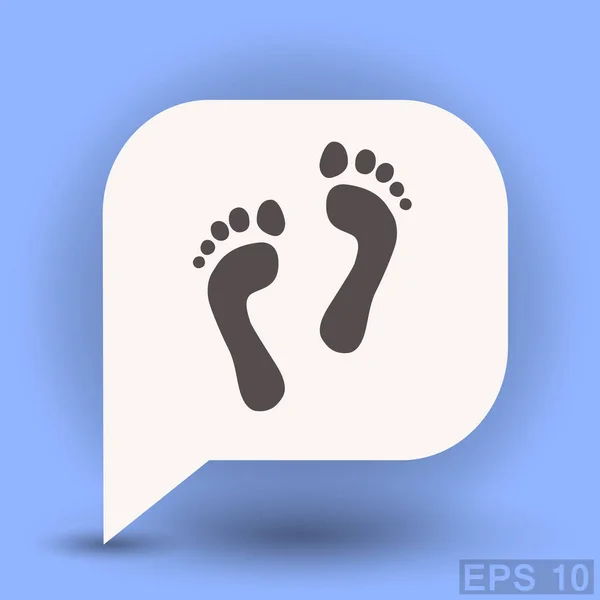 Piktogram, ikona koncepcja footprints — Wektor stockowy