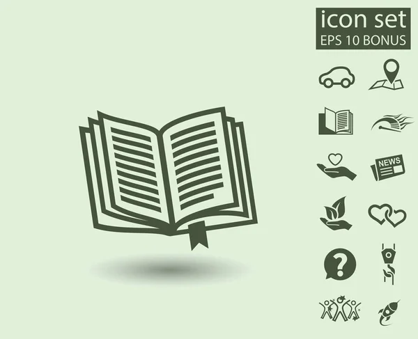 Pictograma do ícone do livro —  Vetores de Stock