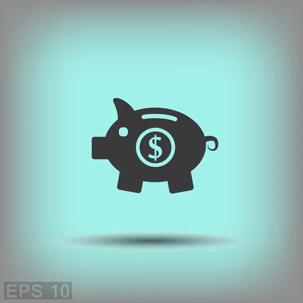 Pictograph van moneybox concpet pictogram — Stockvector