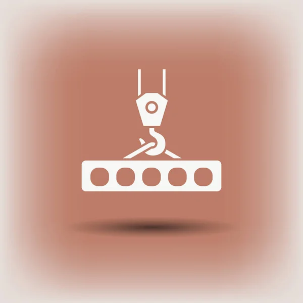 Icono de gancho de grúa — Vector de stock