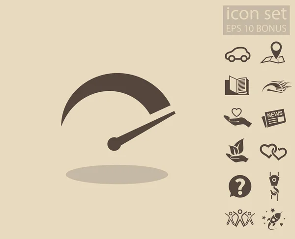 Ikony Symbols prędkościomierz ikony — Wektor stockowy