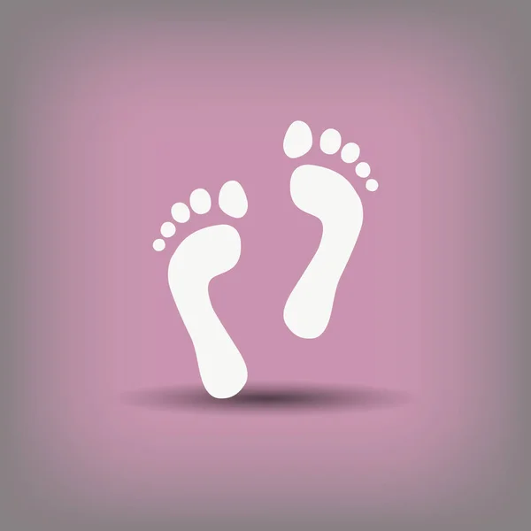Piktogram, ikona koncepcja footprints — Wektor stockowy