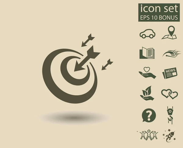 Ikony Symbols cel ikony — Wektor stockowy