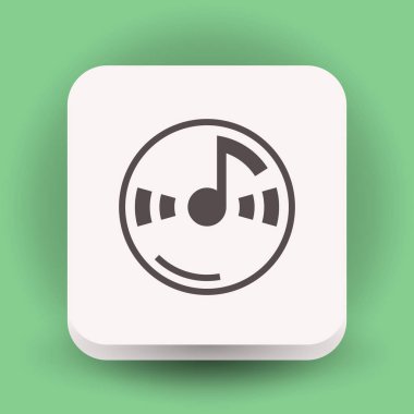 müzik Not cd simgesini