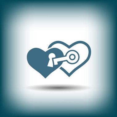 kalp ile anahtar simgesi