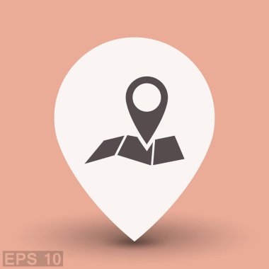 Harita simgesinde iğne