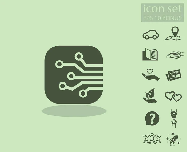 Pictograph van circuit board — Stockvector