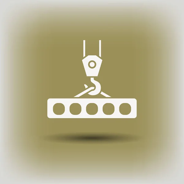 Icono de gancho de grúa — Vector de stock
