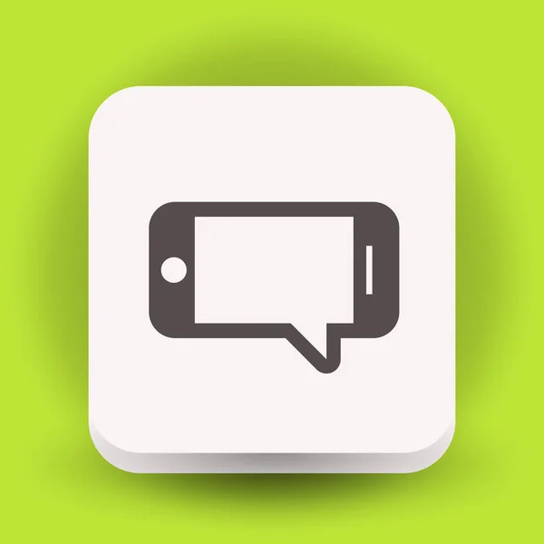Pittogramma di messaggio o chat su smartphone — Vettoriale Stock