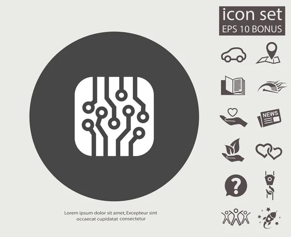 Pittogramma del circuito stampato — Vettoriale Stock