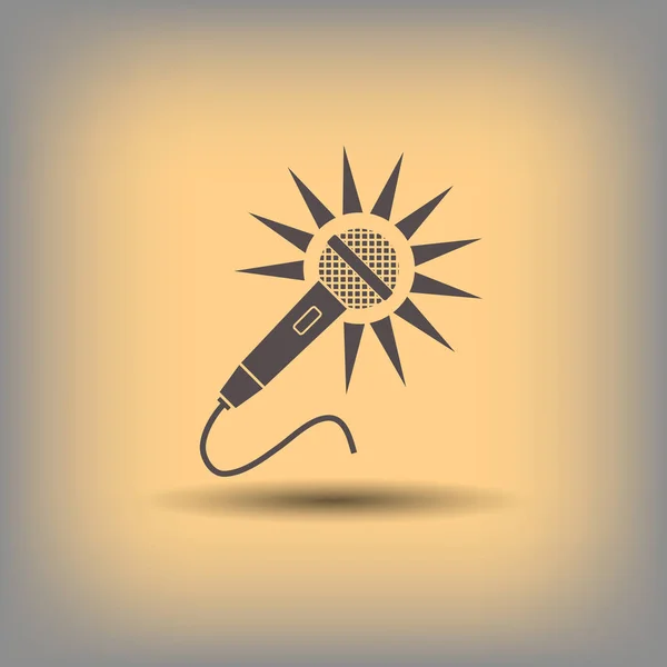 Icône de microphone. illustration pour le design . — Image vectorielle