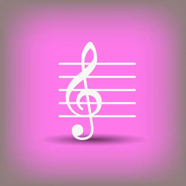Pittogramma della chiave musicale — Vettoriale Stock