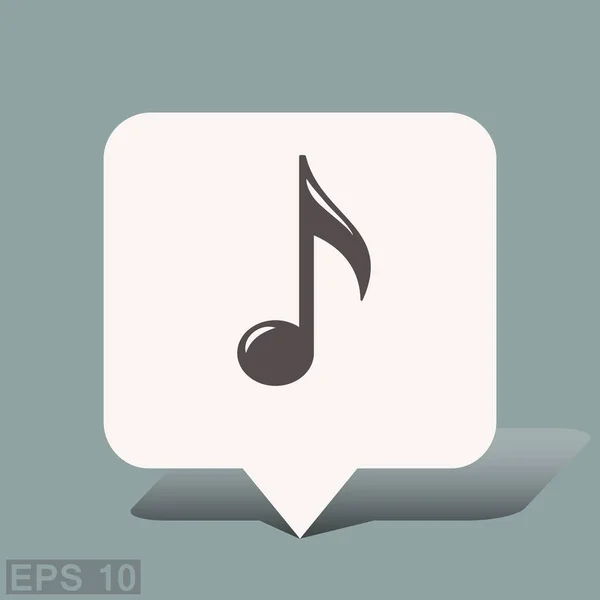 Icono de nota musical — Vector de stock