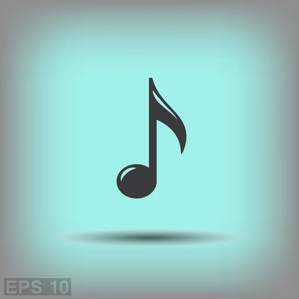 Icono de nota musical — Vector de stock