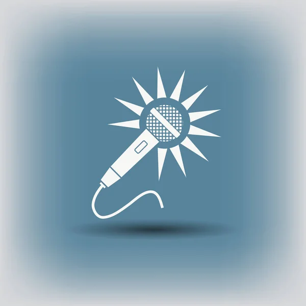 Icône de microphone. illustration pour le design . — Image vectorielle