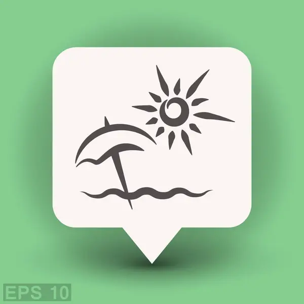 Pittogramma dell'icona delle vacanze estive — Vettoriale Stock