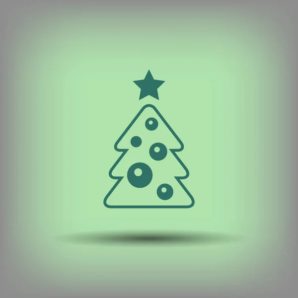 Pictograph van kerstboom — Stockvector