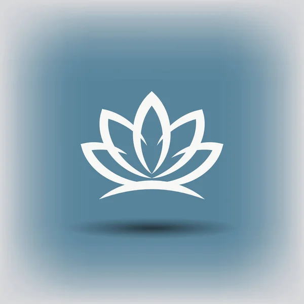 Pictograph av lotusblomma — Stock vektor