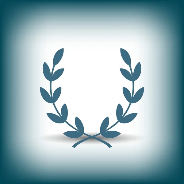 Laurel wreath flat design icon — Stock Vector