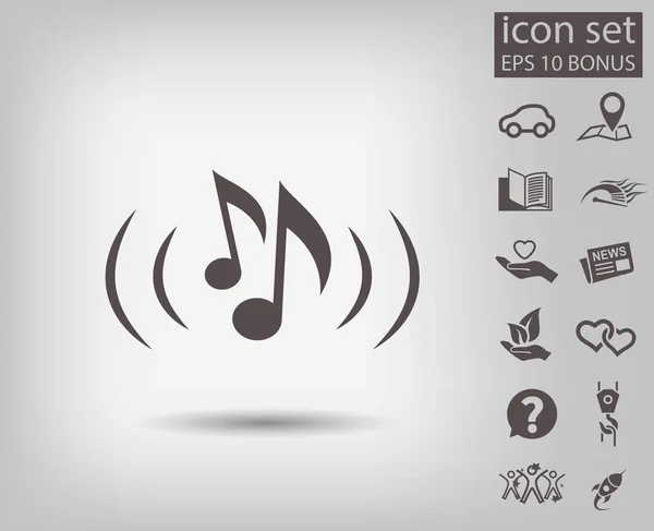 Music notes icon — стоковый вектор