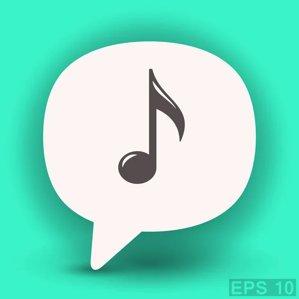 Icono de nota musical — Vector de stock