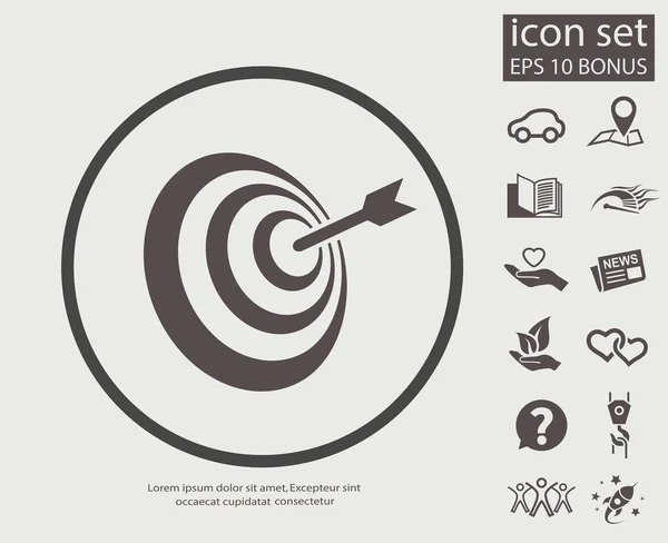 Ikony Symbols cel ikony — Wektor stockowy